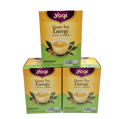 Yogi Green Tea Energy Organic Herbal Blend Supports Stamina