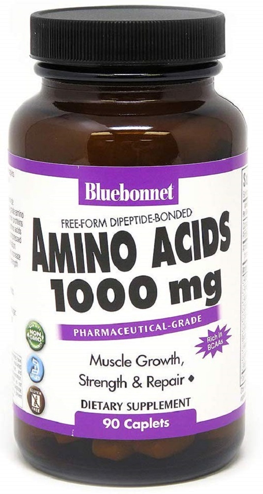Bluebonnet Amino Acids 1000 mg Capsules, 90 Count