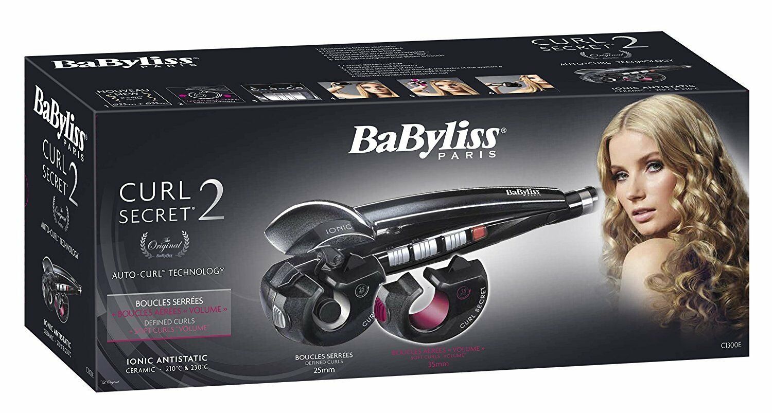 BaByliss Curl Secret 2 C1300E Automatic Professional Hair Curler 2 Heads NEW