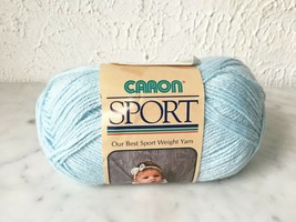 Vintage Caron Sport Weight 3 Ply Acrylic Yarn - 1 Skein Color Baby Blue ... - $6.60