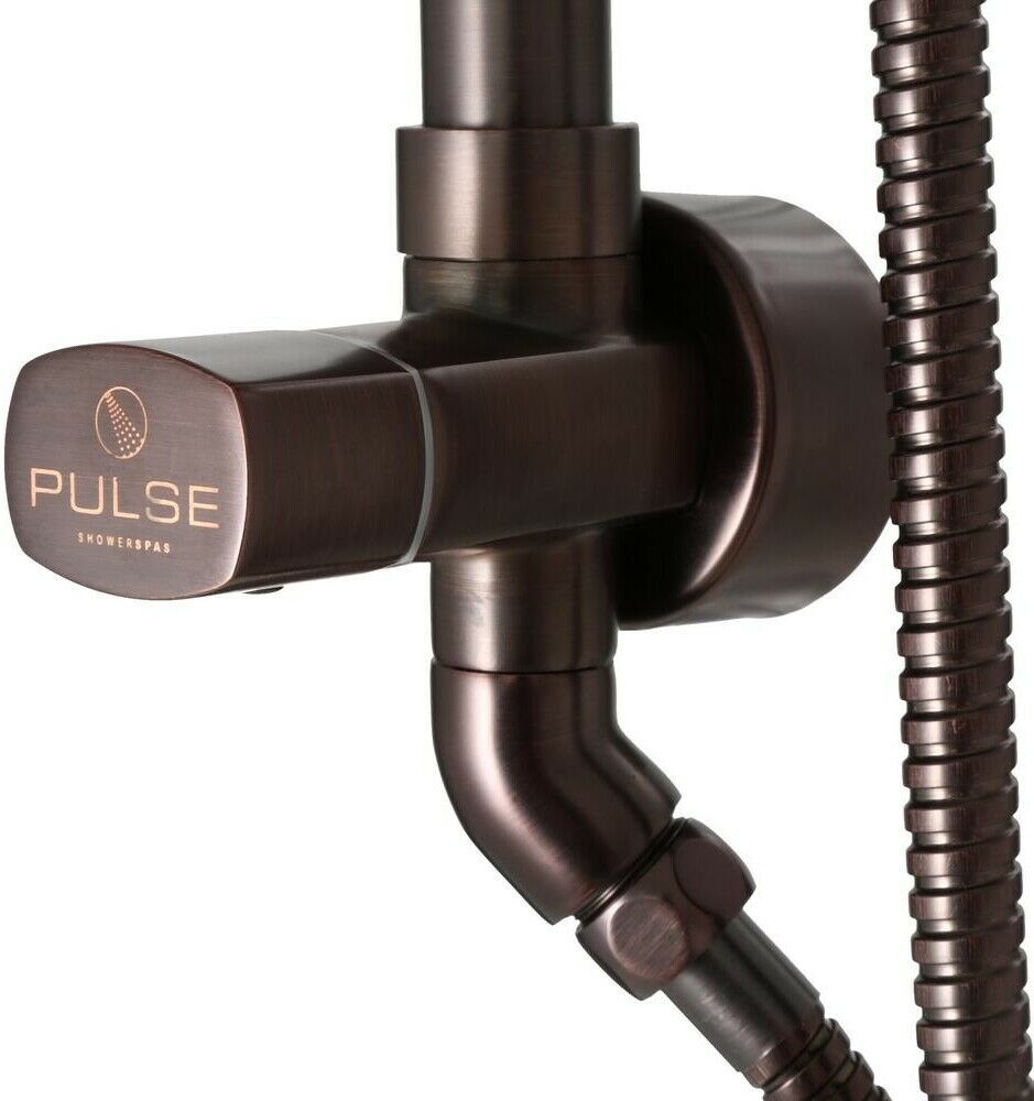 PULSE Showerspas Shower System 2Spray Backflow Protection Oil Rubbed Bronze Showerheads