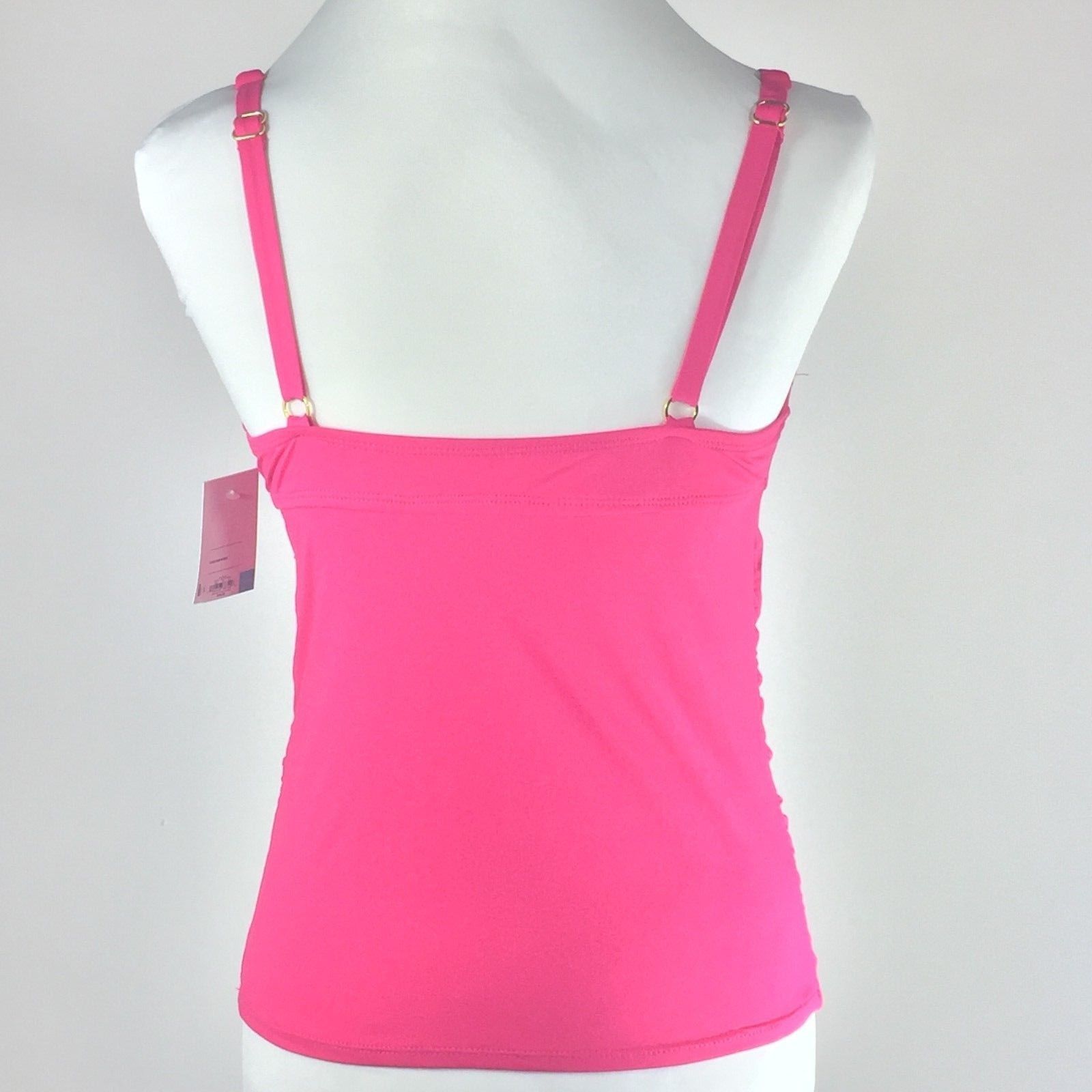 Apt 9 Tankini Hot Pink Slimming Side Ruched NEW - Swimwear
