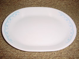 Corelle Morning Blue 12.25 Inch Oval Serving Platter Brand New Free Usa Shipping - $20.56