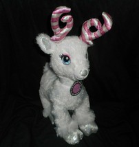 Construction bear reindeer glisten rose silver stuffed animal christmas toy - $32.36