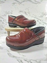 Dansko Womens Professional Leather Slip On Red Clogs Shoes Size US 7.5 EUR 38 - $39.59