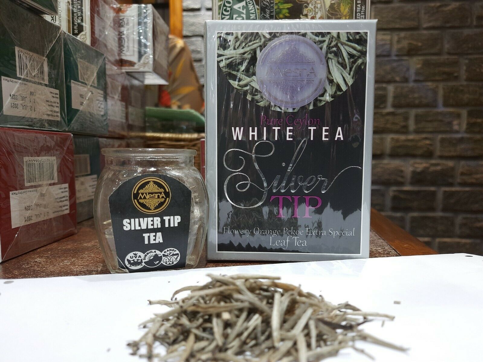 MLESNA PURE CEYLON PREMIUM WHITE TEA SILVER TIPS Special Leaf Tea - Sri Lanka - $29.60 - $49.40