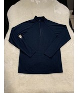 Lululemon Metal Vent Tech Long Sleeve 1/4 Zip Up Blue Shirt Size Medium  - $44.54