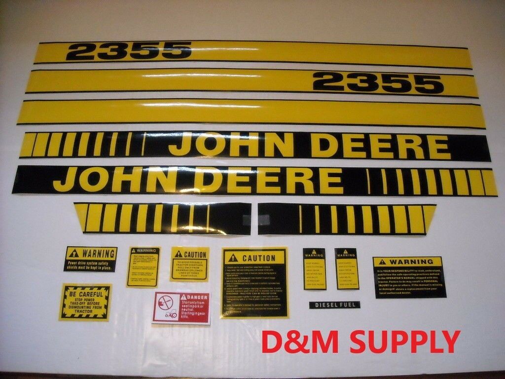 John Deere 2355 tractor decal set with caution kit 408 Everything Else