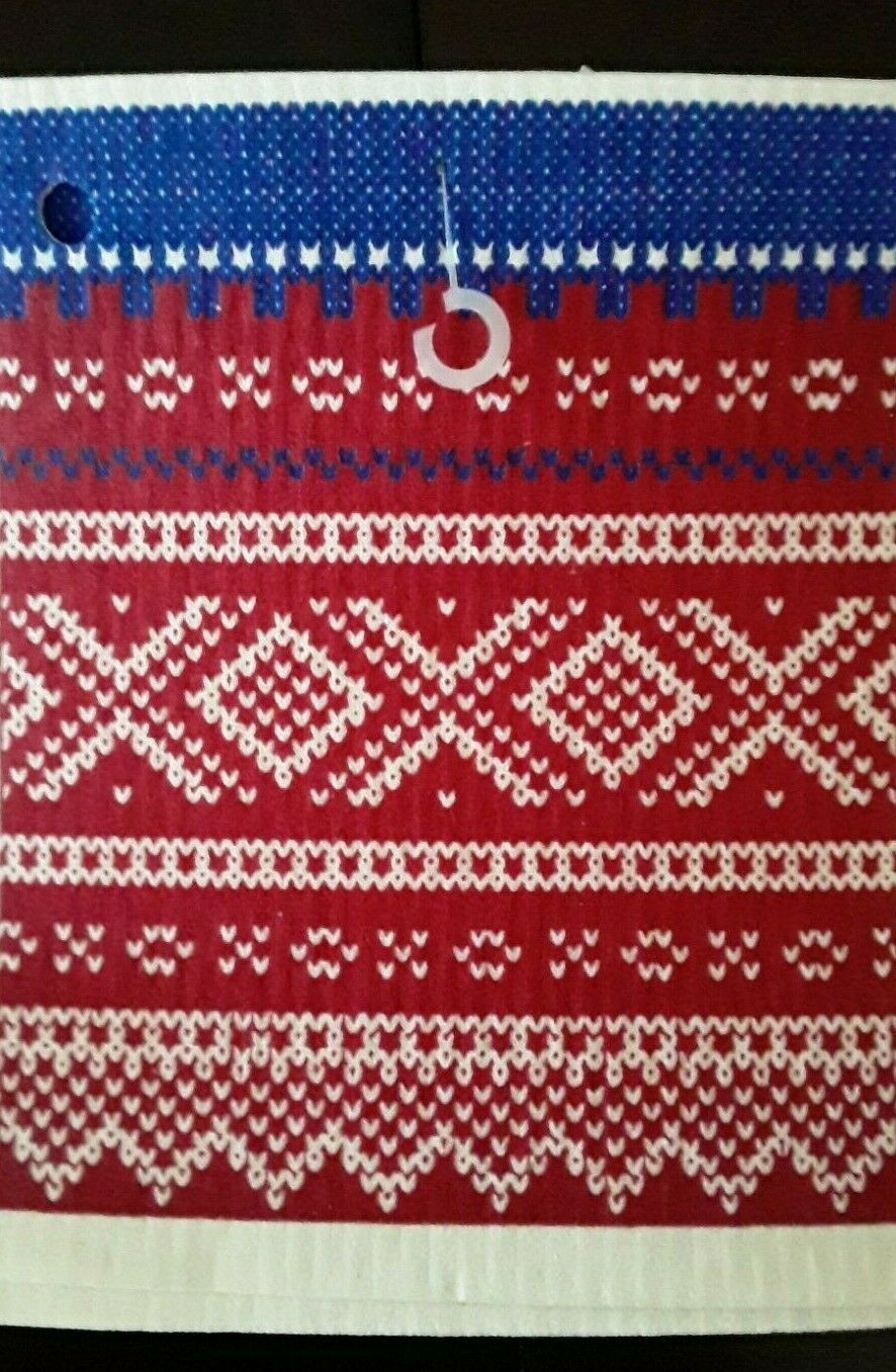 Swedish Design Marius Pattern Red Dish Cloth 