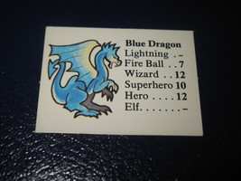 1980 TSR D&D: Dungeon Board Game Piece: Monster 6th Level - Blue Dragon - $1.00