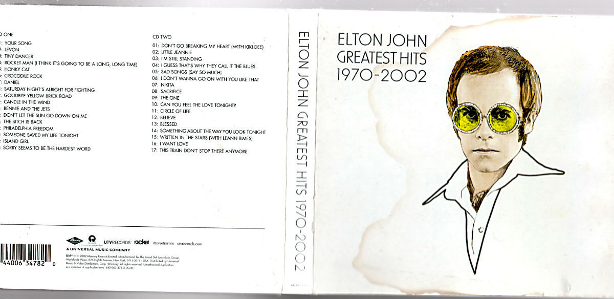 Primary image for Elton John Greatest Hits 1970-2002 double CD