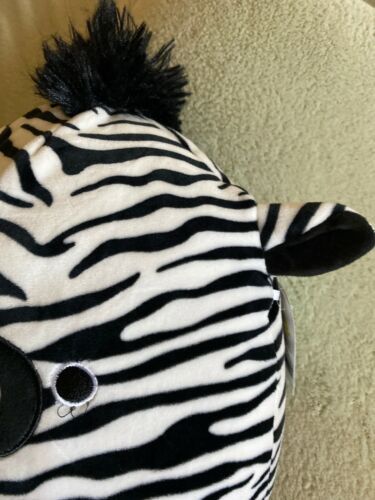 NEW Squishmallow Black White Zebra Tony 12” Fleece Stuffed Animal Toy ...