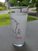 DISNEY BEAUTY AND THE BEAST DRINKING TOM COLLINS GLASS TUMBLER 6 inches ... - $11.90