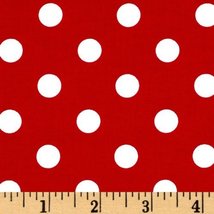 Michael Miller That&#39;s It Dot Minnie Red &amp; White, Quilting Fabric by the ... - $9.96