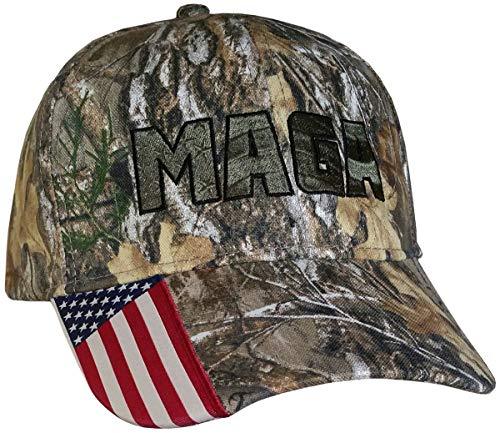 MAGA Hat ~ Realtree (Licensed) Camo w/American Flag on Bill (MAGA USA ...