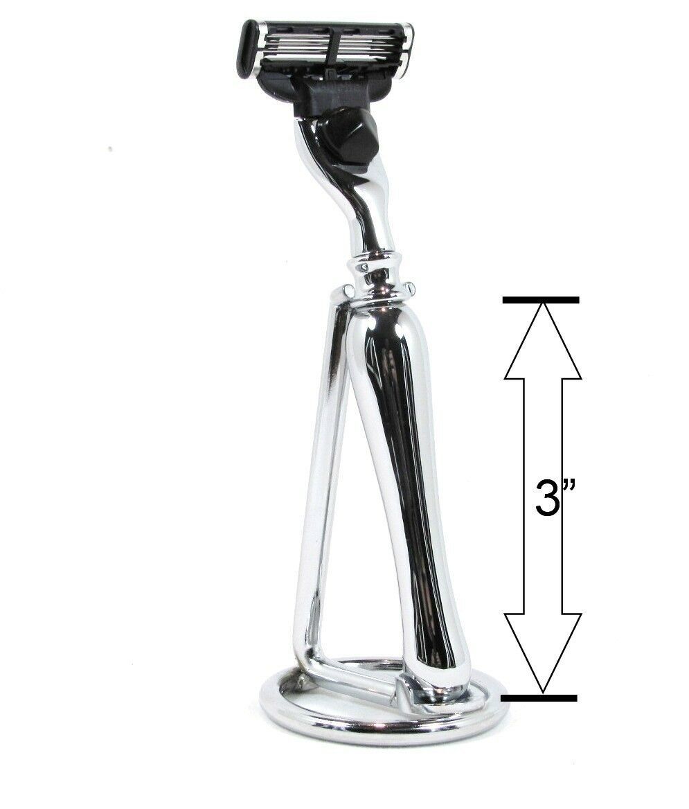 Chrome Finish Safety Razor Stand Men's Razors