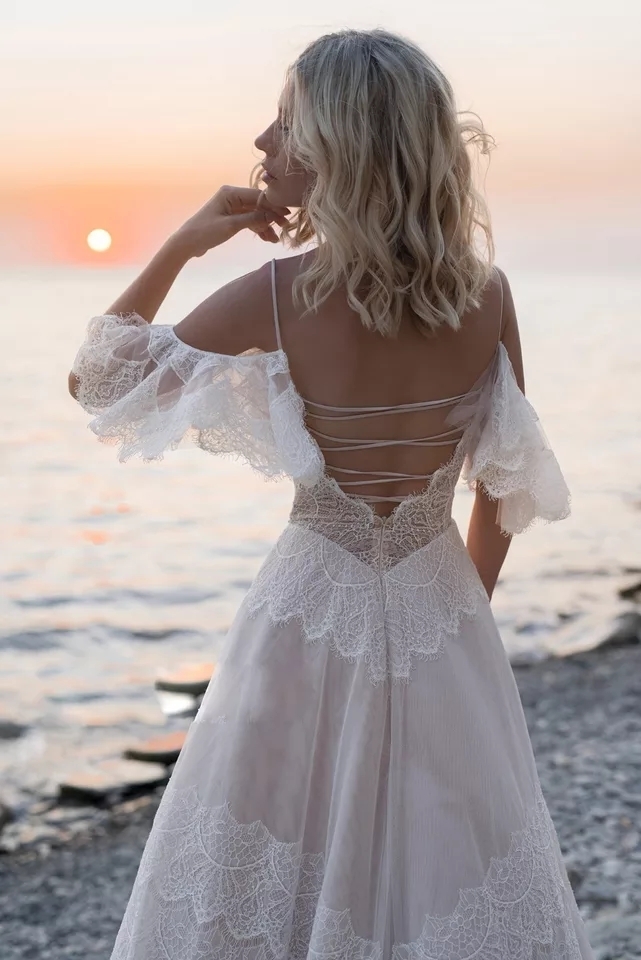Sexy Boho Romantic Vintage Gypsy Carnaby Hippie Bridal Beach Gown Wedding Dress Wedding Dresses