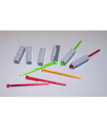 6 Used Lego Projectile Launcher, 1x4 Spring Shooter Arrow, Bar 8L with R... - $9.95