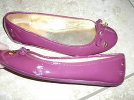 Orig. $339 Coach~Dotty~Purple~Magenta Patent Leather Women's Ballet Flats 7.5 M - $78.88