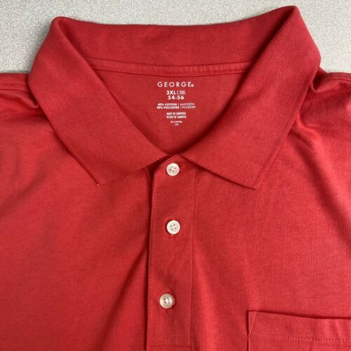 Polo Shirt Mens 3XL Salmon Short Sleeve Cotton Blend Chest