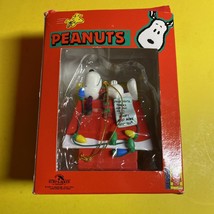 Vintage Peanuts: Kurt Adler Christmas Snoopy Sleeping on Dog House Ornam... - $17.65