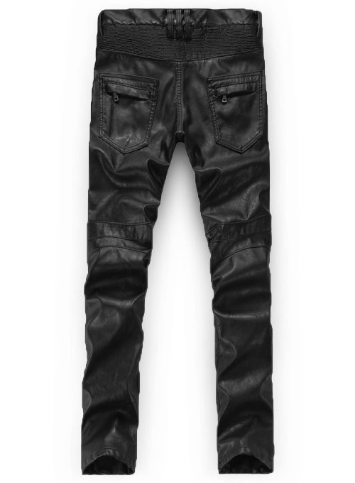 Yonex Black Stretch Vegan Leather Jeans Cargo Pants Mono ectric Mono ...
