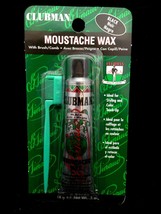 CLUBMAN PINAUD MOUSTACHE WAX WITH BRUSH/COMB IDEAL FOR STYLING TOUCH UP ... - $4.99
