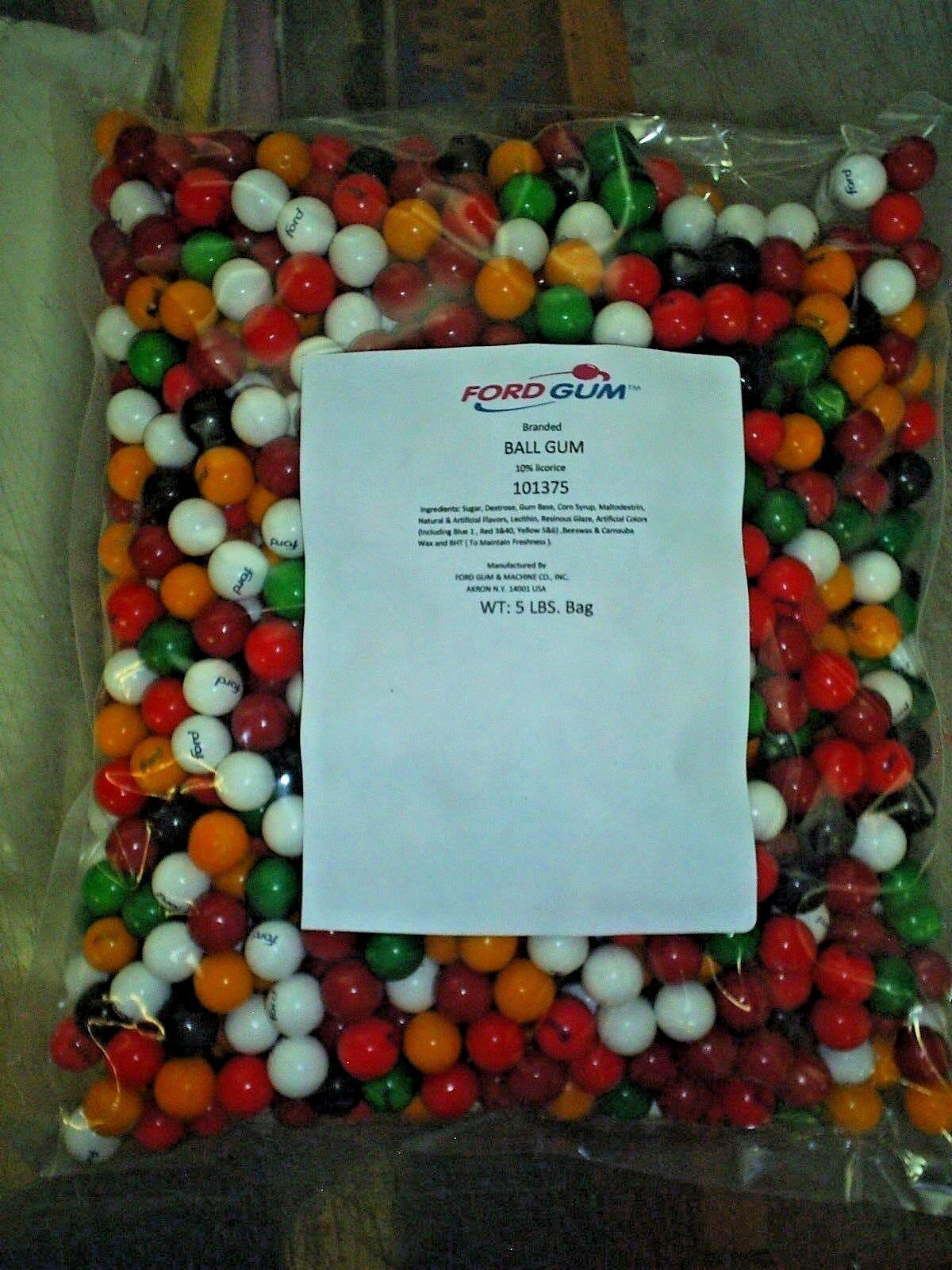 NEW bag REAL FORD BRANDED GUMBALLS 5 lbs BUY NOW with 10 % LICORICE ...