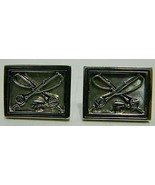 Vintage SWANK Fly Fishing Cuff-links  Rod &amp; Reel 5/8&quot; x 7/8&quot; - $16.82