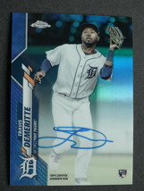 2020 Topps Chrome Travis Demeritte Tigers Auto Blue Refractor RC Card 52/150 - $44.99