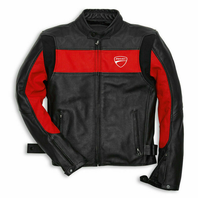 New Handmade Men's Ducati Biker Genuine Leather Jacket - Coats & Jackets