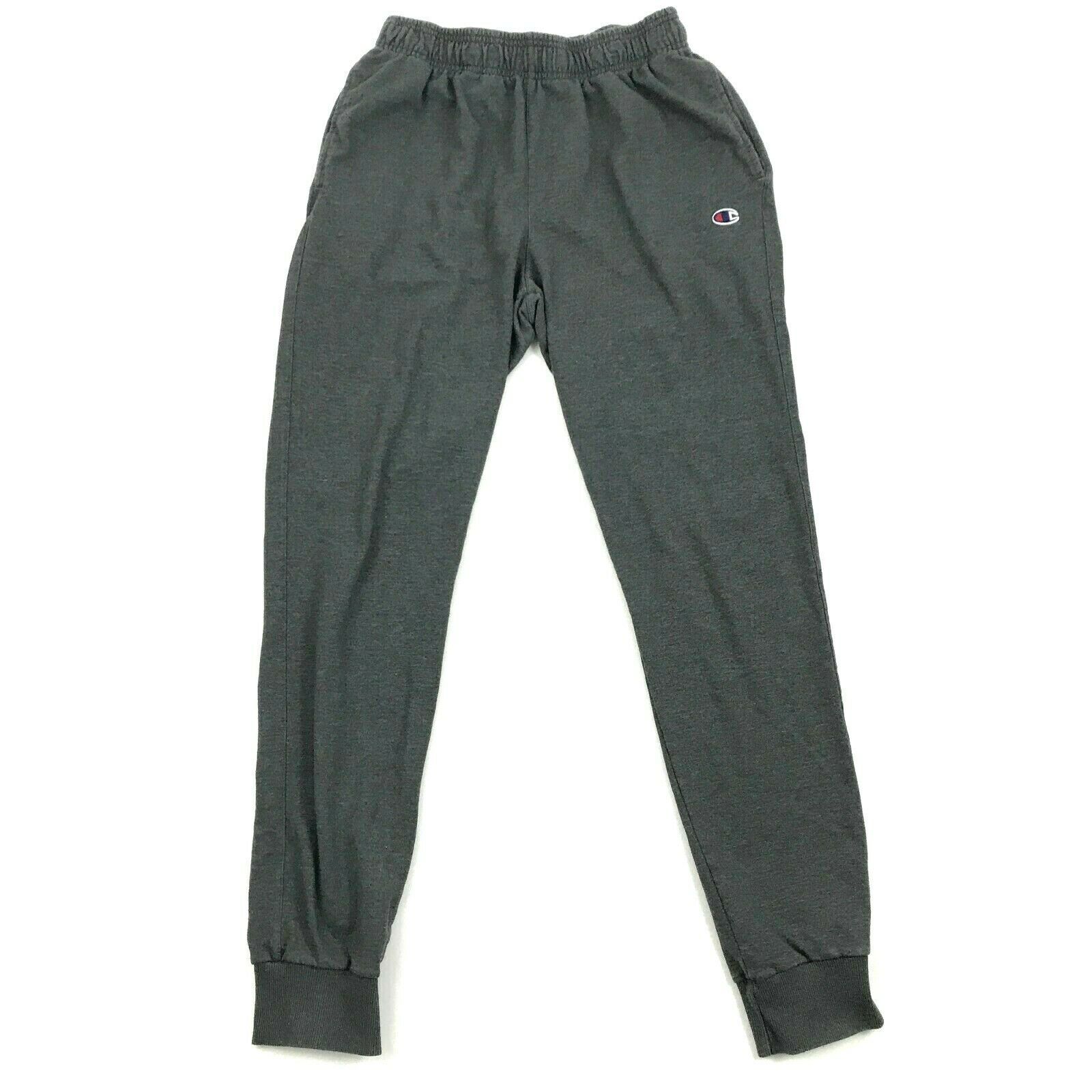 CHAMPION Gray Joggers Size M Pants Fitted Cuffed Athletic Leisure Wear ...