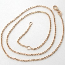 18K ROSE GOLD CHAIN 1.2 MM ROLO ROUND CIRCLE LINK, 17.7 INCHES, MADE IN ITALY image 1