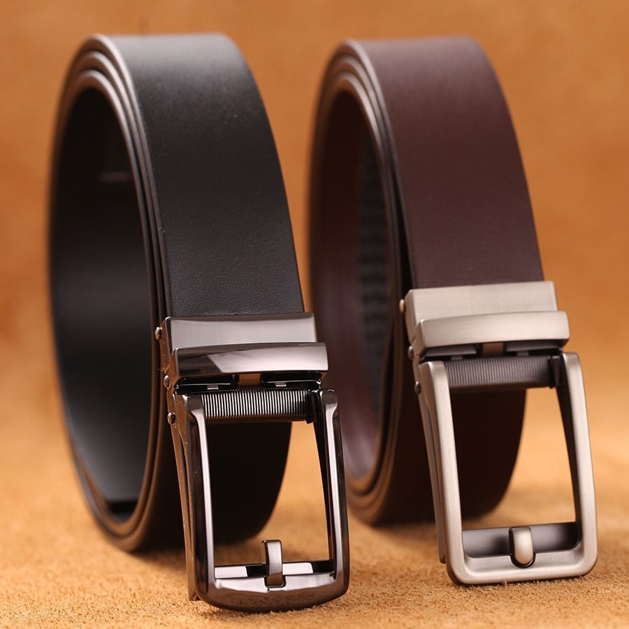 Luxury Genuine Leather Designer Belts for Men Automatic Buckle Business Strap