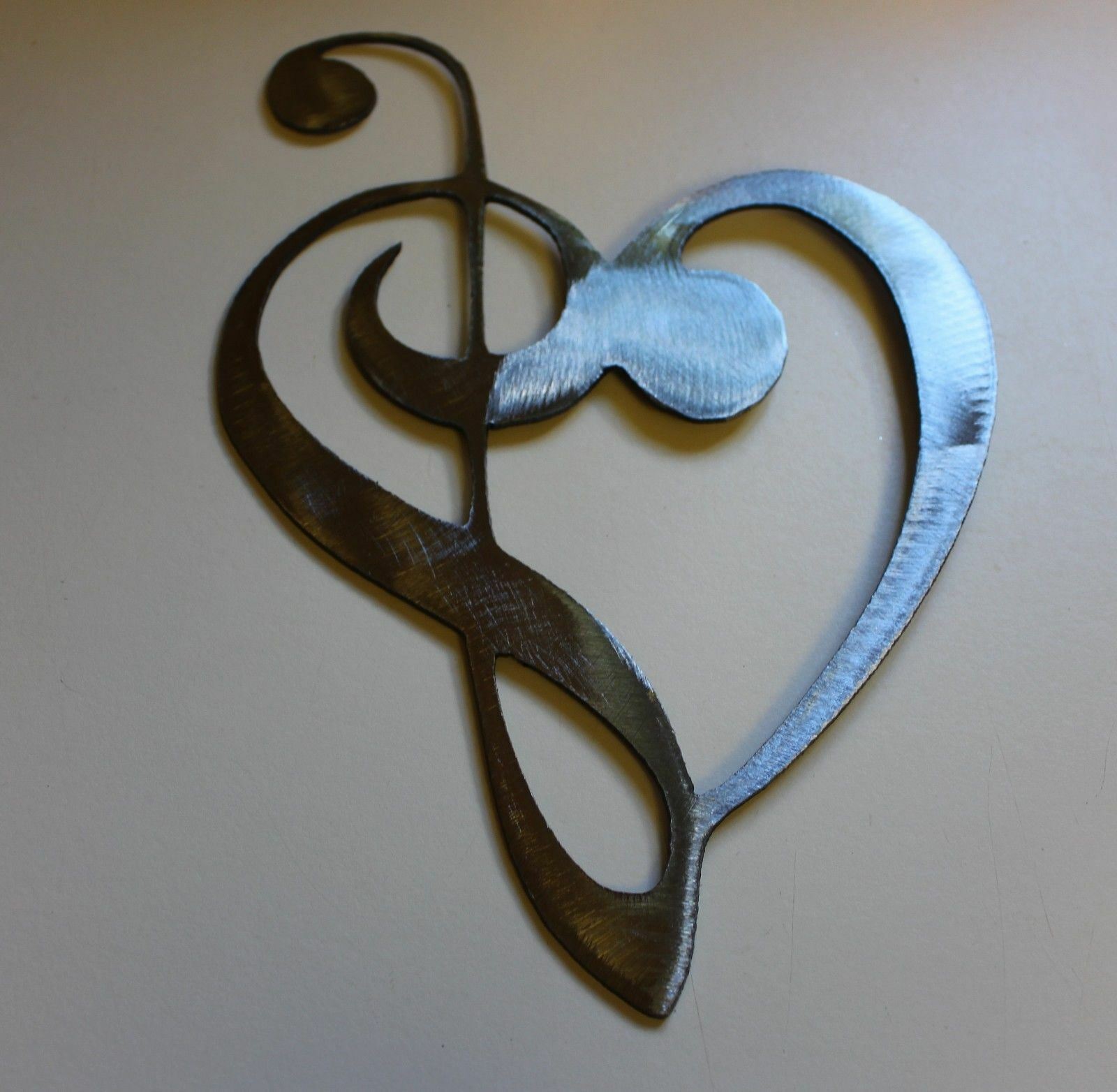 Ornamental Floral Heart by HGMW Copper/Bronze Plated Metal Wall Decor 