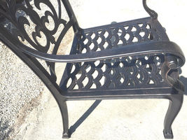 Outdoor dining chairs set of 6 cast aluminum patio furniture rust free image 5