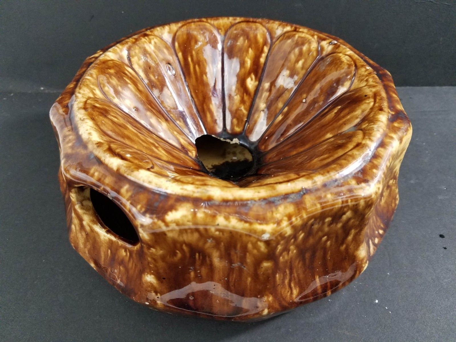 Bennington Rockingham Pottery Marbleized Cuspidor Spittoon - 9 inches ...
