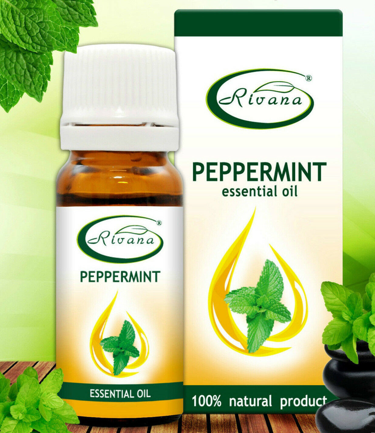 Peppermint Essential Oil 100% Natural Pure Aromatherapy Relaxation 10 ml 0.34 oz