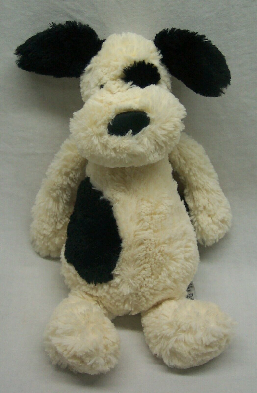 Jellycat London EXTRA SOFT WHITE & BLACK PUPPY DOG 9" Plush STUFFED