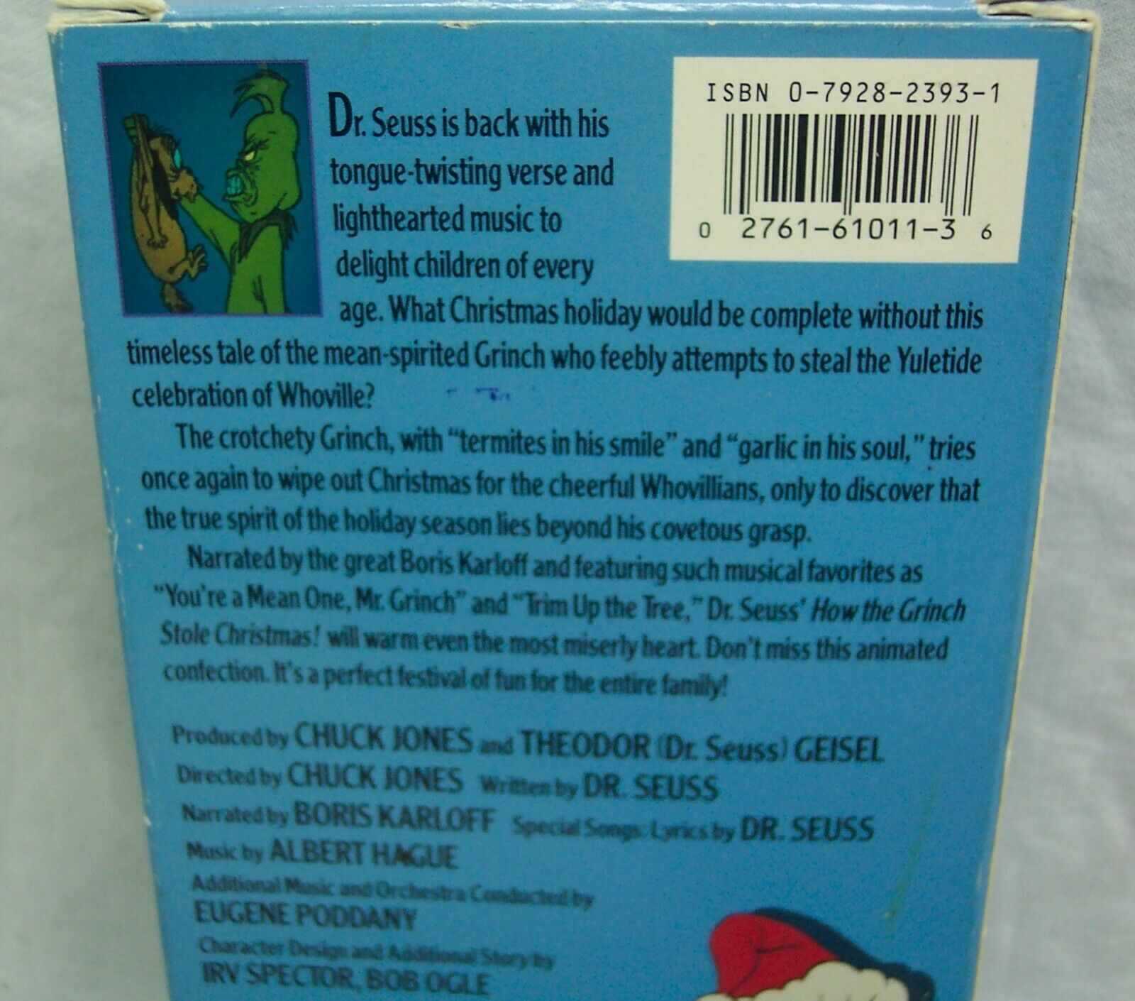 Vintage Dr. Seuss' HOW THE GRINCH STOLE CHRISTMAS VHS VIDEO 1966 - VHS ...