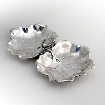 Figural Leaf Double Bowl Sterling Silver Reed Barton 1942 - $345.72