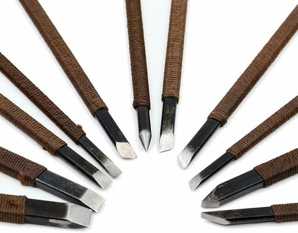 Set of 11 Stone Engraving Chisels Stone Carving Tools & Sets