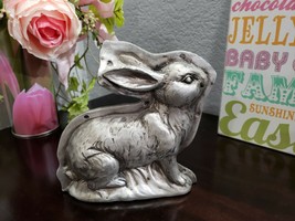 Primitive Vintage Style Easter Faux Bunny Rabbit Mold Figurine Tabletop Decor 