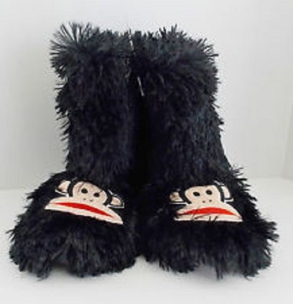 shaggy slipper boots