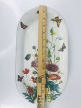 Juliska Poppies Field of Flowers White Truffle Glazed Stoneware Platter ... - $46.48