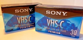 SONY VHS-C Video Premium Cassette Tape -  2 Blue Pack - Brand New - $9.46