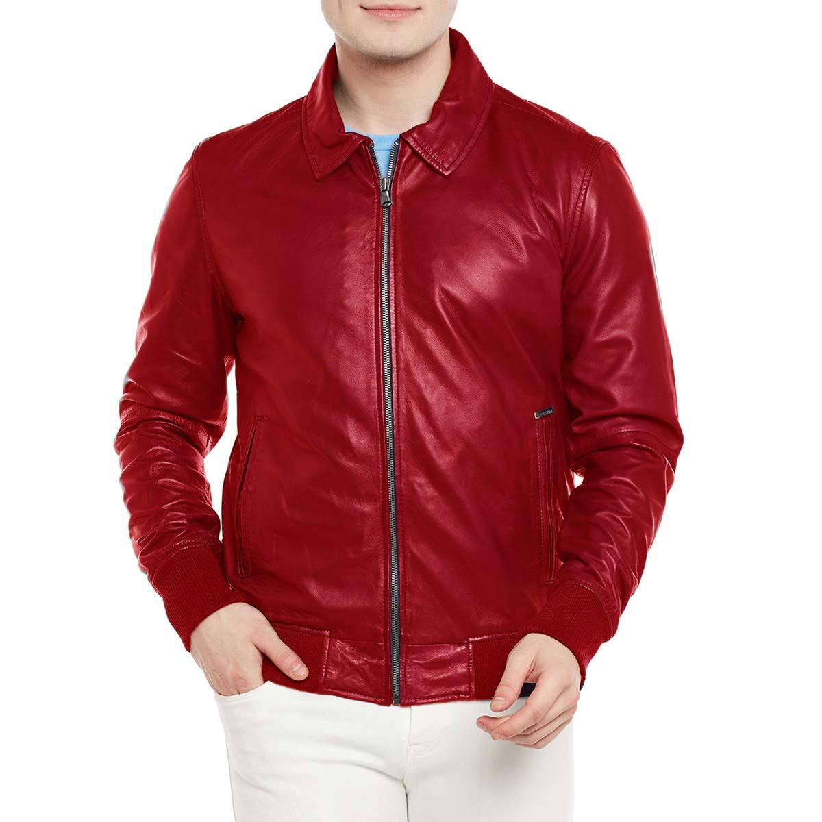 SUPER GLOSSY PURE LEATHER JACKET FOR MEN - Suits & Suit Separates