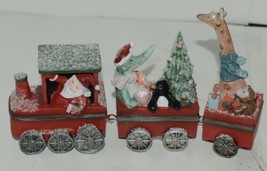 Ganz EX 26987 Santa Zoo Animals Christmas Train Three Piece Set image 2