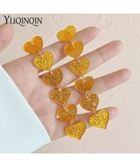 Heart Long Hanging Earrings Fashion Trending Cute Korean Style Colorful ... - $7.99