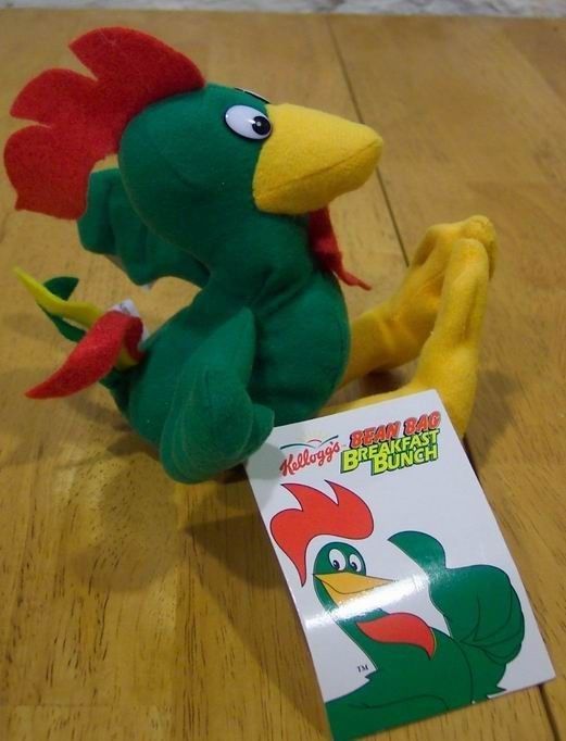 Kellogg's Corn Flakes CORNELIUS ROOSTER Bean Bag Stuffed Animal Toy NEW ...